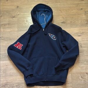 Men’s NFL Tennessee Titans Sherpa Lined Zip Up Sweatshirt